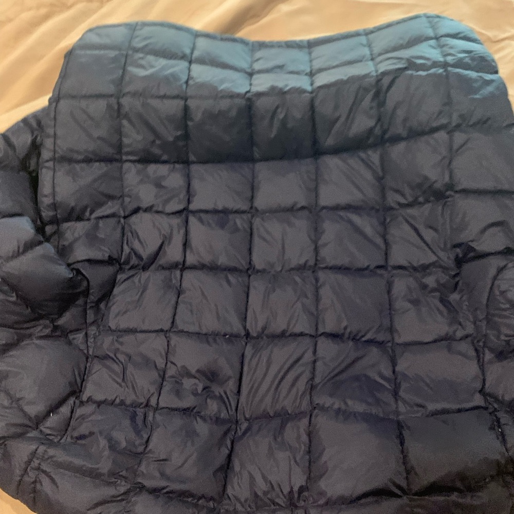 Eddie Bauer lightweight down button up bomber jacket